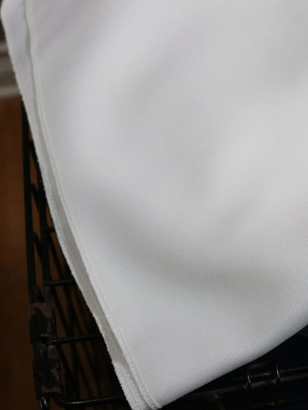 White handmade polyester tablecloth. 60x120.